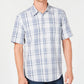 Quiksilver Men's Snap Jam Plaid Shirt Gray Size Medium