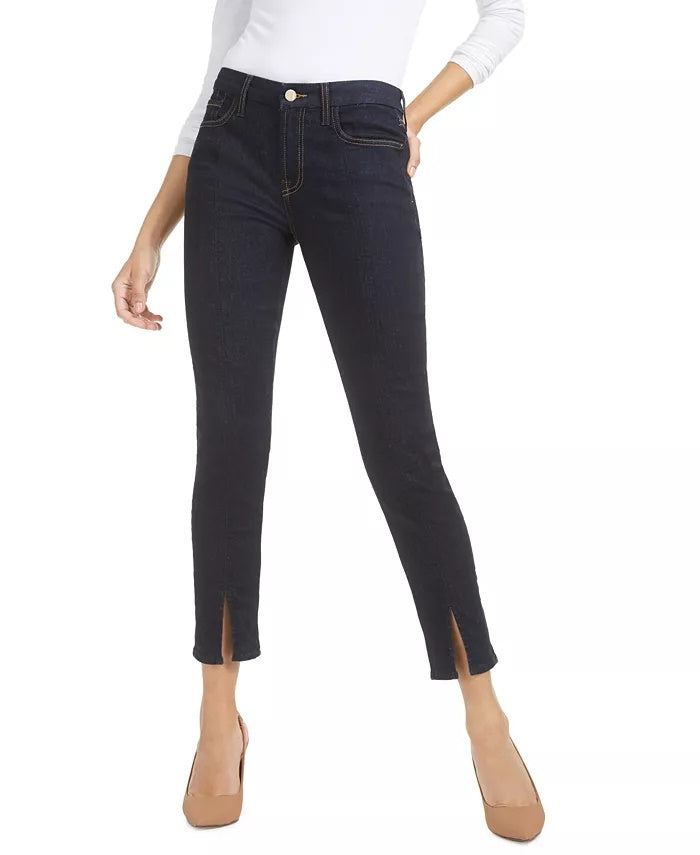 JEN7 by 7 For All Mankind Women's Split-Seam Ankle Skinny Jeans Navy Size 12
