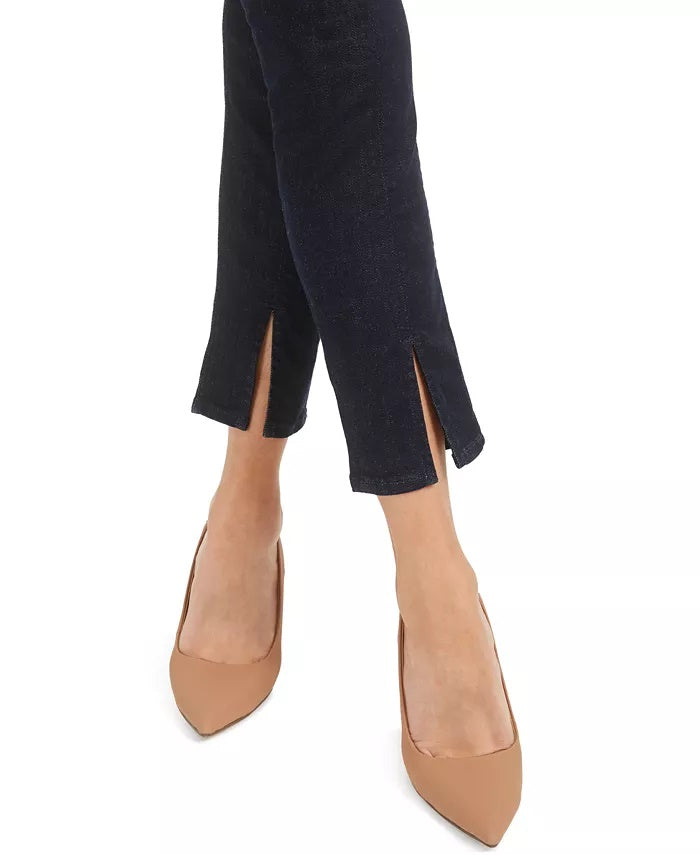 JEN7 by 7 For All Mankind Women's Split-Seam Ankle Skinny Jeans Navy Size 12