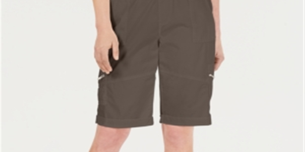 Style & Co Women's Comfort Waist Bermuda Shorts Brown Size -Petite L