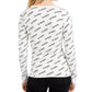 Guess Women's V-Neck Logo Sweater Brown Size X-Small