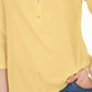 Charter Club Women's Supima Cotton 3/4-Sleeve Polo Yellow Size Small