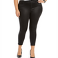 Celebrity Pink Women's Plus High Rise Coated Skinny Jeans Black Size 14W