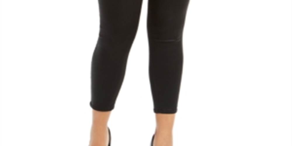 Celebrity Pink Women's Plus High Rise Coated Skinny Jeans Black Size 14W
