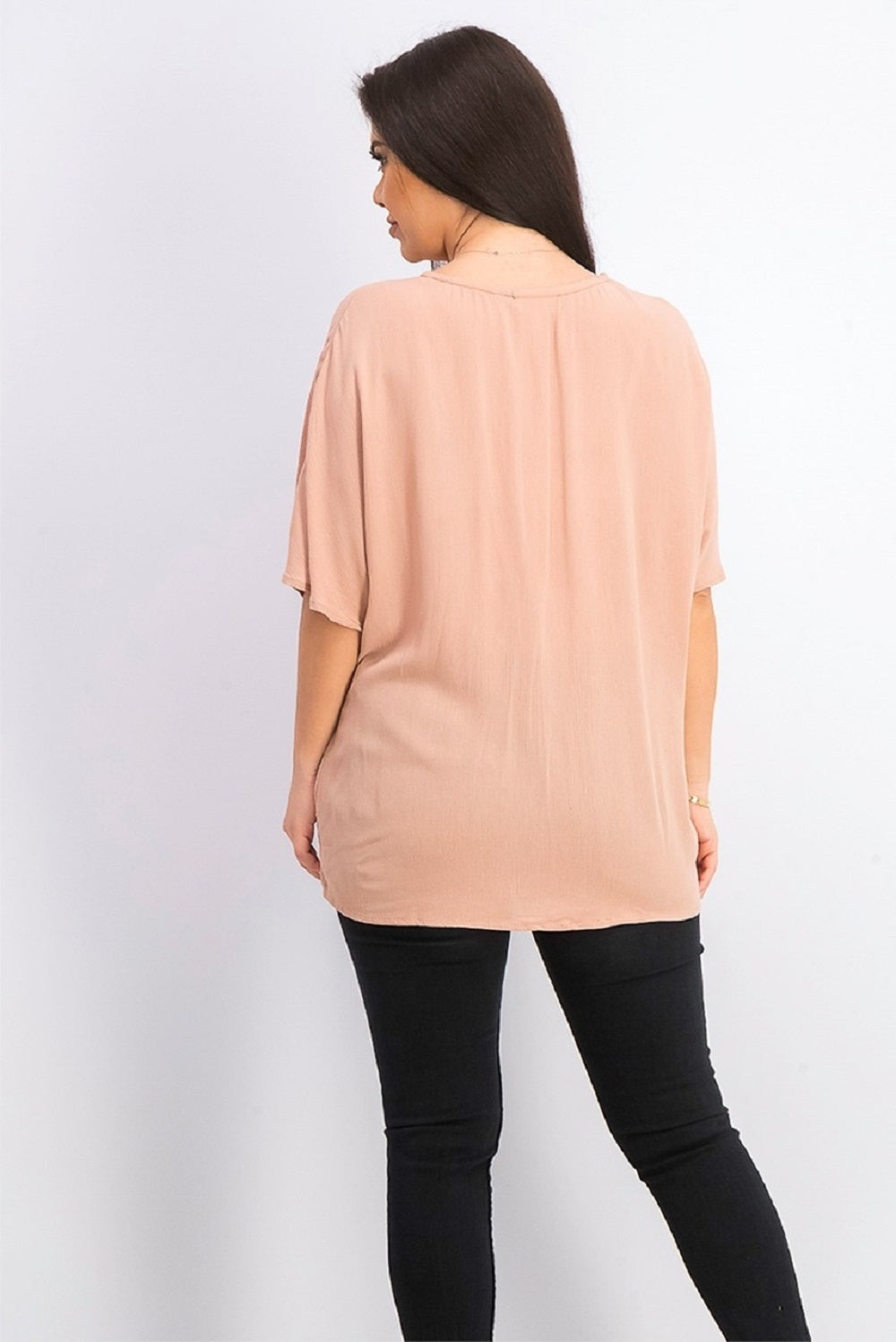 Style & Co Women's V-Neck Twist-Front Top Pink Size Large