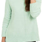 Style & Co Women's Textured Heather Long Sleeve Crew Neck Blouse Sweater Green Size X-Large