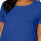 JM Collection Women's Plus Short Sleeve Top Blue Size 0X