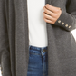 Charter Club Women's Open-Front Cardigan Gray Size Large
