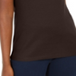 Karen Scott Women's Triple Ring Cutout Top Brown Size Medium