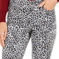 Charter Club Women's Animal- Print Lexington Straight Leg Jeans White Size 16