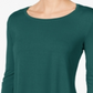 JM Collection Women's Three Quarter Sleeve Top Sequoia Size Petite L