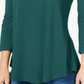 JM Collection Women's Three Quarter Sleeve Top Sequoia Size Petite L