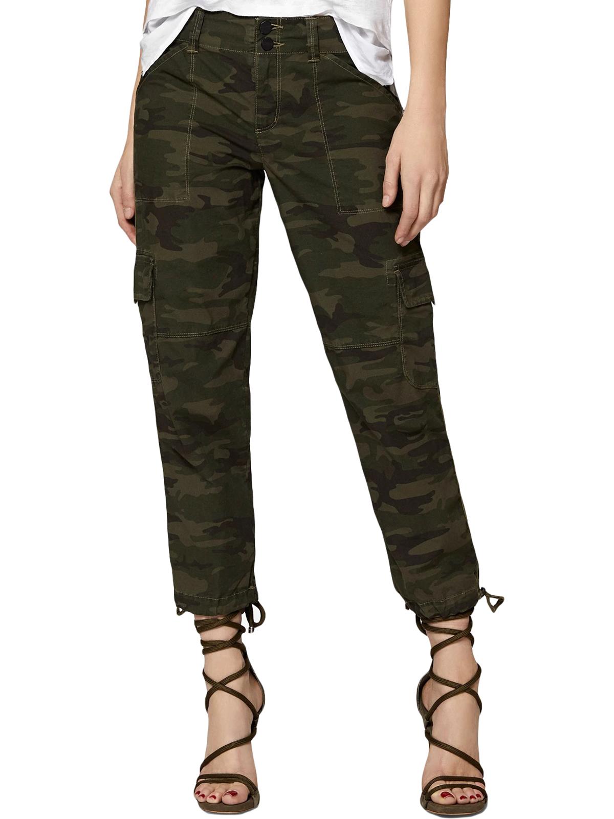 Sanctuary Women's Multi Camo Terrain Crop पैंट ग्रीन कैमो, साइज़ 26