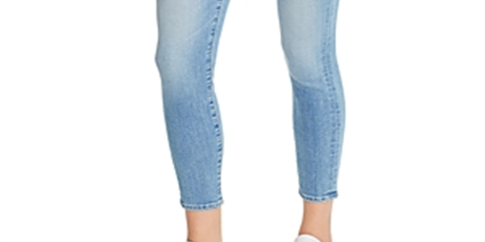7 For All Mankind Women's The Cosmo Cropped Skinny Jeans Blue Size 26
