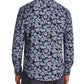 Tallia Men's Slim Fit Performance Stretch Floral Long Sleeve Shirt Black Size XX-Large