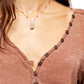 Free People Women's Morgan Henley Shirt Brown Size Small