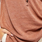 Free People Women's Morgan Henley Shirt Brown Size Small