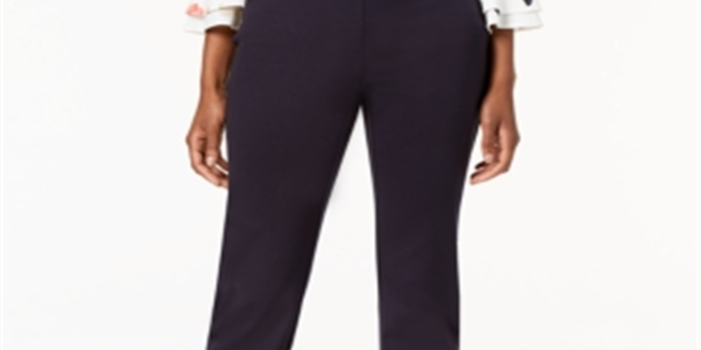 Charter Club Women's Pull on Ponte Knit Pants Blue Size 8 Petite