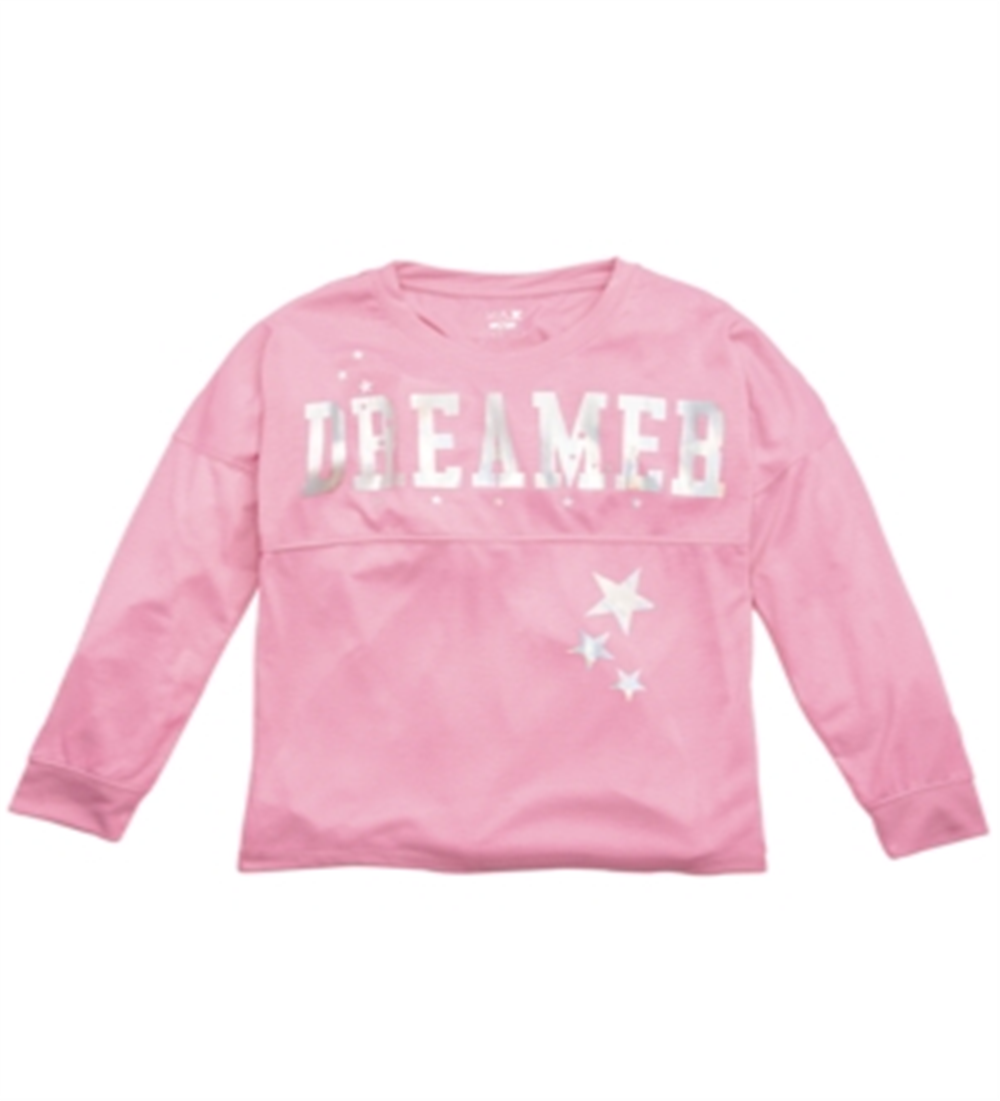 Max & Olivia Little & Big Girl's Dreamer Print Pajama Top Pink Size Medium