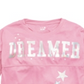 Max & Olivia Little & Big Girl's Dreamer Print Pajama Top Pink Size Medium
