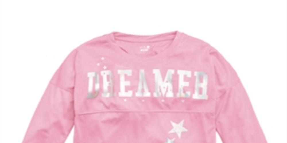 Max & Olivia Little & Big Girl's Dreamer Print Pajama Top Pink Size Medium