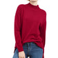 Karen Scott Women's Seam Detail Cotton Mock Neck Sweater Red Size XX-Large