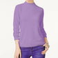 Karen Scott Women's Mock Neck Sweater Purple Size Petite L