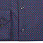 Alfani Men's Printed Collared Slim Fit Stretch Dress Shirt Navy Size 15.5X34-35