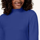 Karen Scott Women's Cotton Mock-Neck Top Dark Blue Size Small
