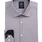 SOCIETY of THREADS पुरुषों के लिए चेक कॉलर स्लिम फिट ड्रेस शर्ट काला साइज़ XL17.5x34-35