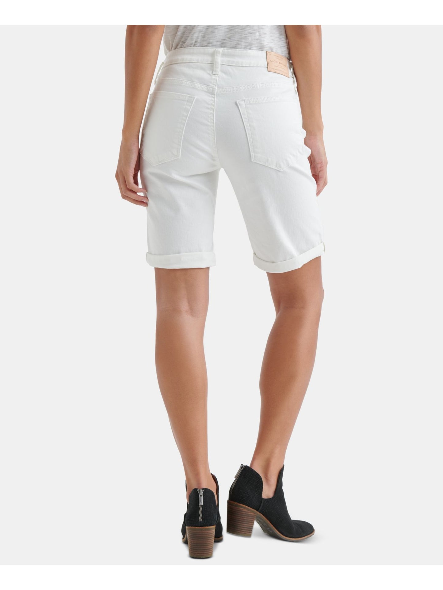 Lucky Brand Women's Denim Cuffed Shorts White Size 29
