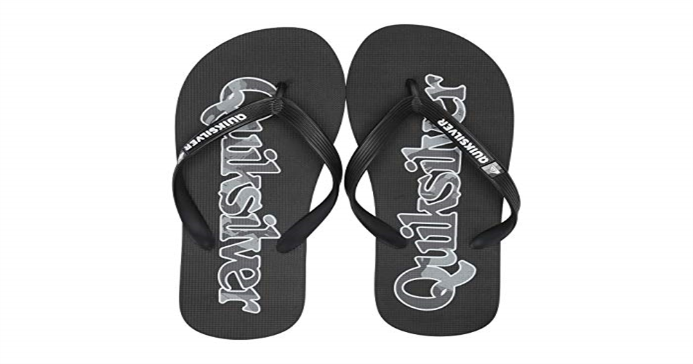 Quiksilver Men's Molokai Wordmark Flip-Flops Black Size 12