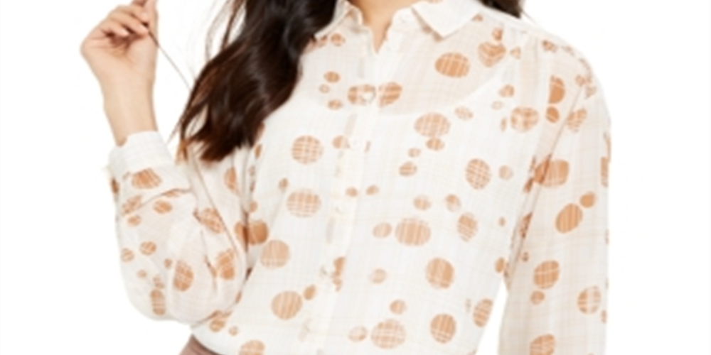 अल्फानी महिलाओं का प्रिंटेड ब्लाउज सफेद, आकार एक्स्ट्रा-लार्ज