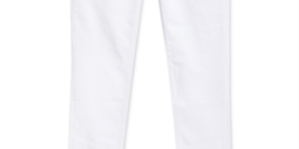टॉमी हिलफिगर बिग गर्ल की बटन फ्लाई जींस व्हाइट साइज़ 10