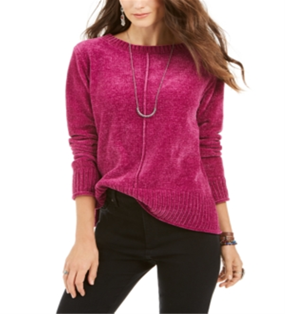 Style & Co Women's Chenille Sweater Electix Orchid Size Petite S
