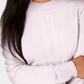 Karen Scott Women's Cable Knit Crewneck Sweater Pink Size Petite S/M