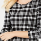 Charter Club Women's Cotton Plaid Top Black Size X-Small