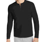 Alfani Men's Short Sleeve Classic Fit Quarter Zip Casual Shirt Black Size Small