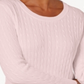 Karen Scott Women's Cotton Cable Knit Sweater Blush Size Petite XL