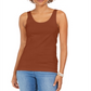 Style & Co Women's Cotton Tank Top Brown Size S