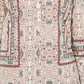 Style & Co Women's Boho Printed Henley Top Beige Size Small