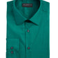 Alfani Men's Slim Fit Performance Stretch Easy Care Solid Dress Shirt Green Size M