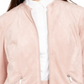 Alfani Women's Faux Suede Zip Pocket Jacket Pink Size -Petite L