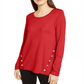 Alfani Women's Hardware SeaPullover Sweater Red Ash Size Petite XL