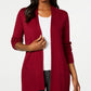 Karen Scott Women's Open Front Cardigan Red Size X-Large