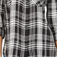 Style & Co Women's Plaid One Pocket Shirt Black Size Small
