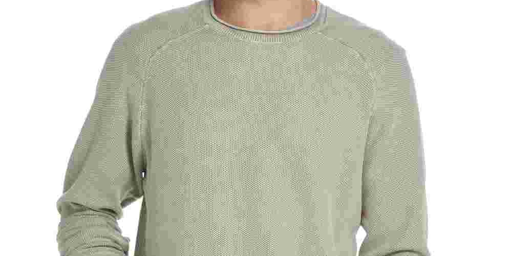 Weatherproof Vintage Men's Stonewashed Raglan Sleeve Honeycomb Sweater Beige Size XX-Large