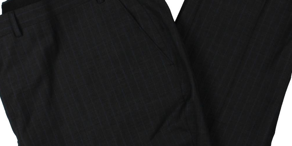 Ralph Lauren Men's Edgewood Wool Blend Striped Dress Pants Black Size 34X30