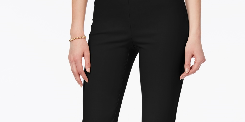 Charter Club Women's Chelsea Tummy Control Ankle Pants Black Size 6 Petite