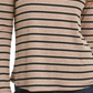 Charter Club Women's Heather Long Sleeve Top Beige Size X-Small